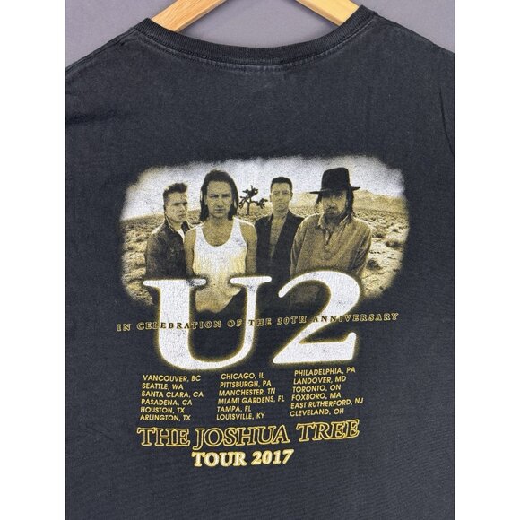 U2 Band Tee The Joshua Tree Tour 2017 Concert Promo 30th Anniversary Black 2XL - Picture 5 of 8